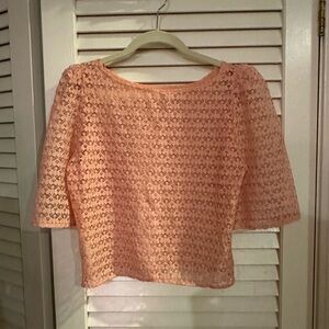 Vintage American Apparel, Peach/pink lace blouse s/m
